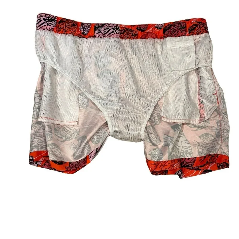 Sears Orange and Black Swim Trunks Classic Design